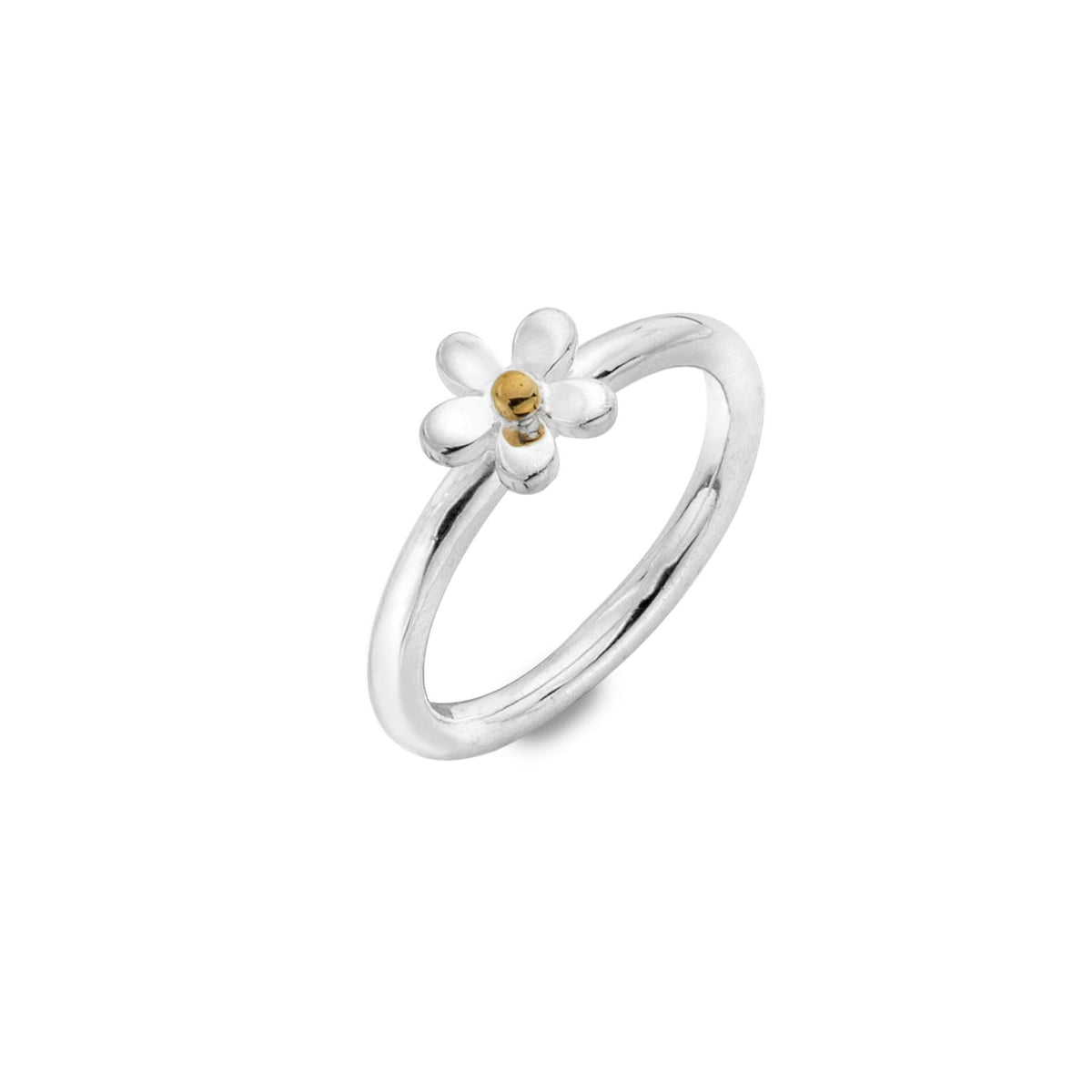 Dainty Daisy Two Colour Ring, Fultons Jewellery