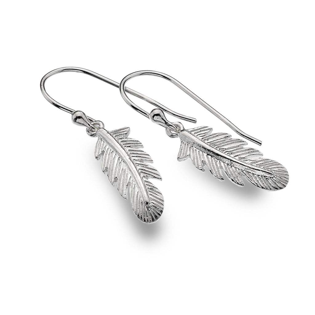 Floating Feather Earrings - SilverOrigins