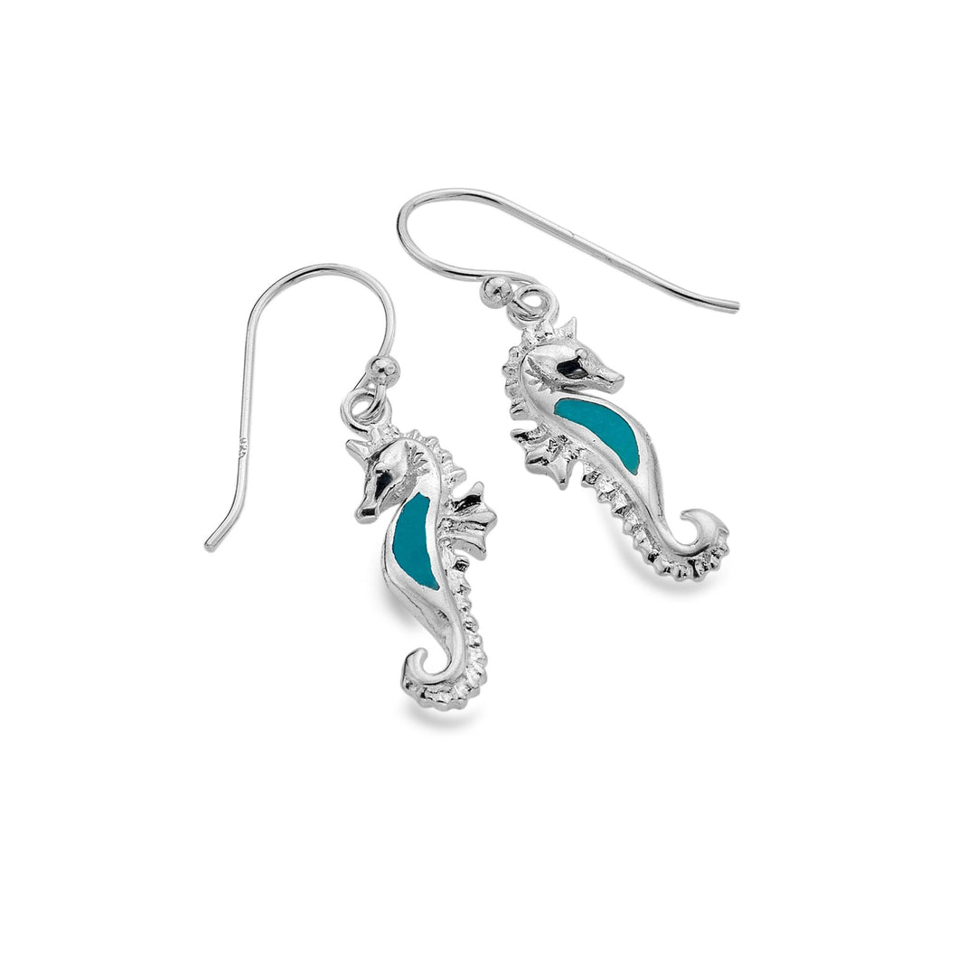 Turquoise seahorse earrings