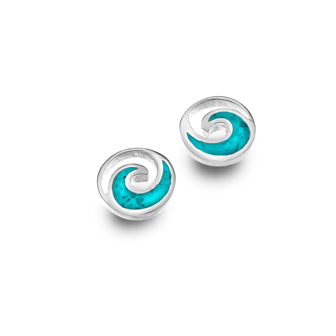 Turquoise Wave Studs