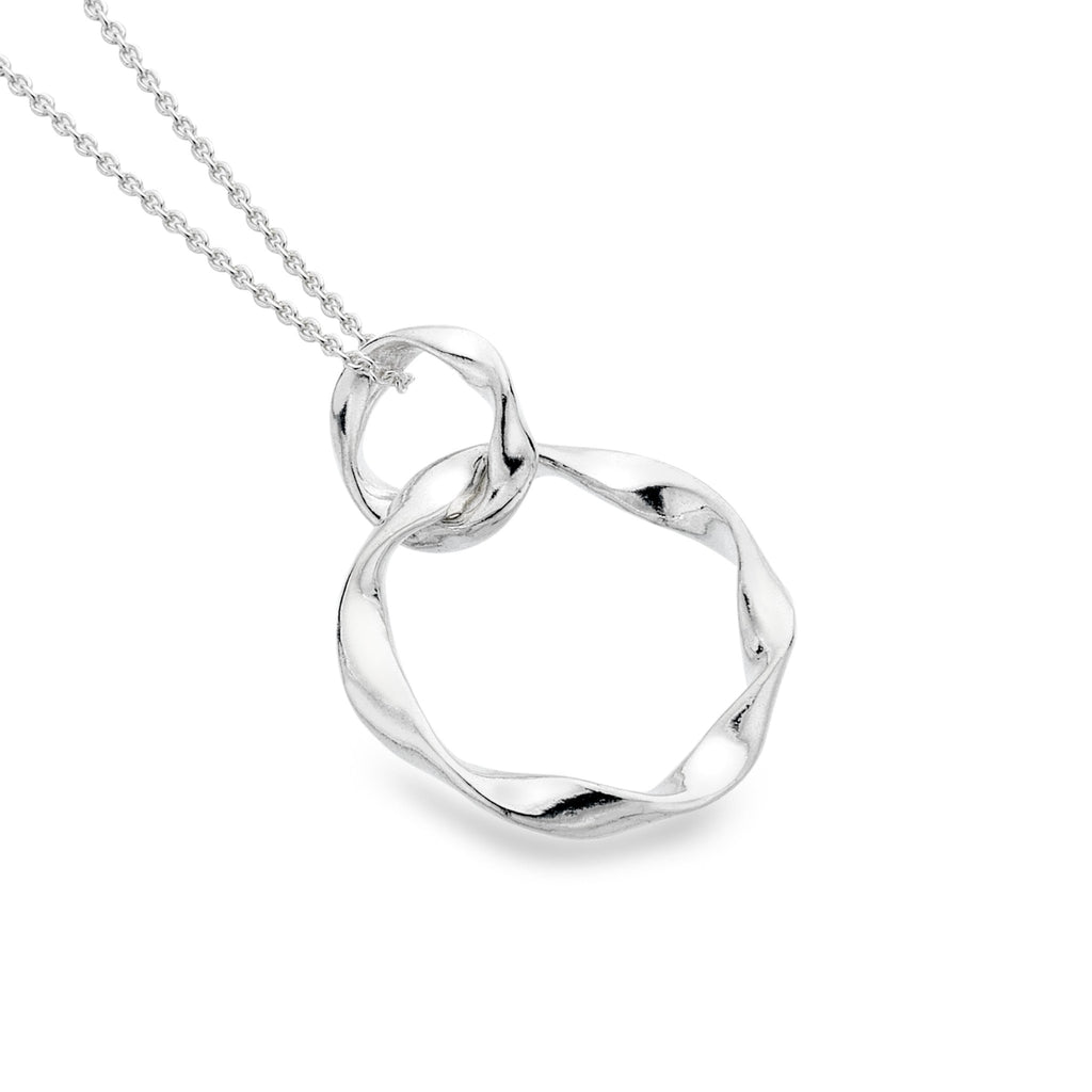Twisting circle pendant - SilverOrigins