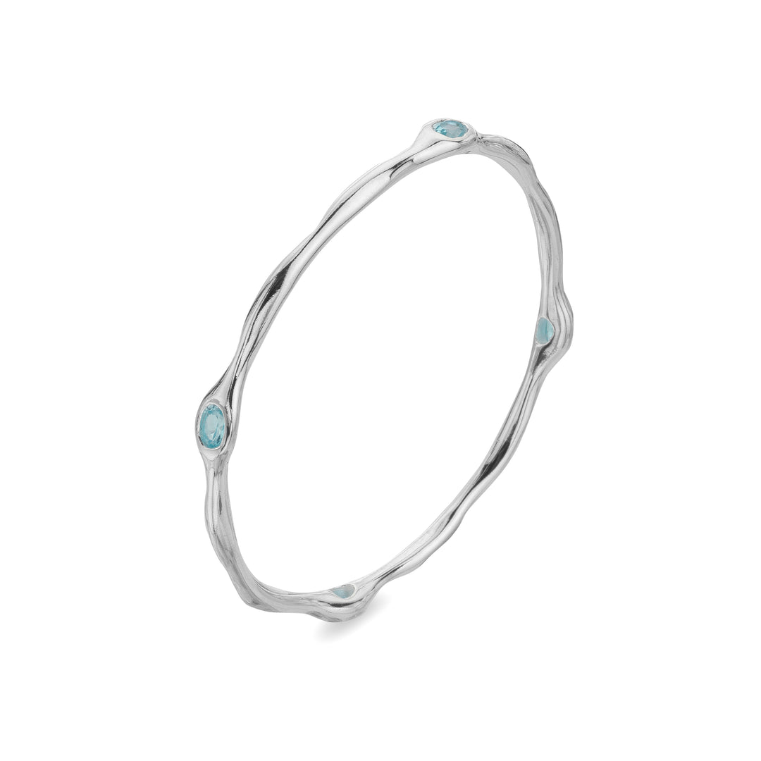 Blue Topaz Organic Bangle