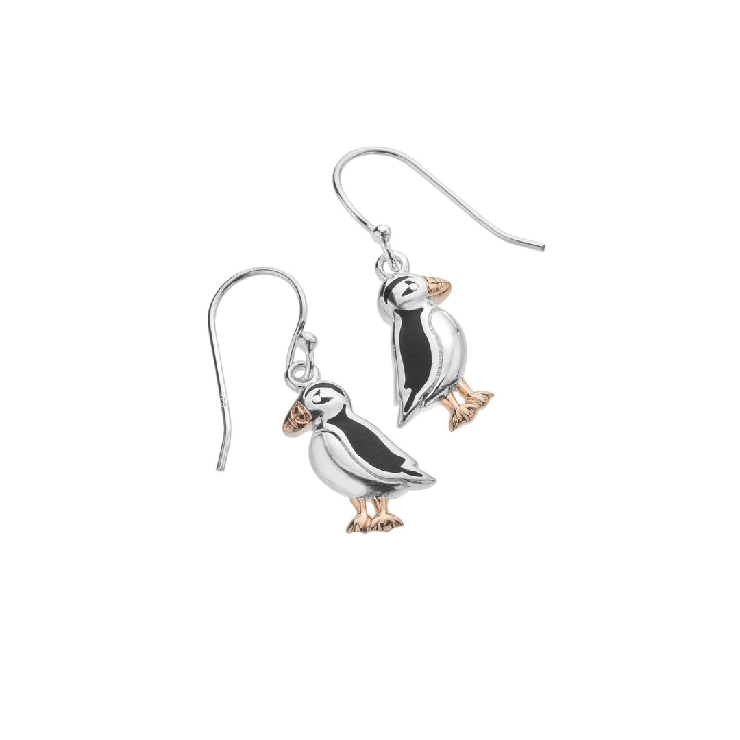 Clifftop puffin earrings