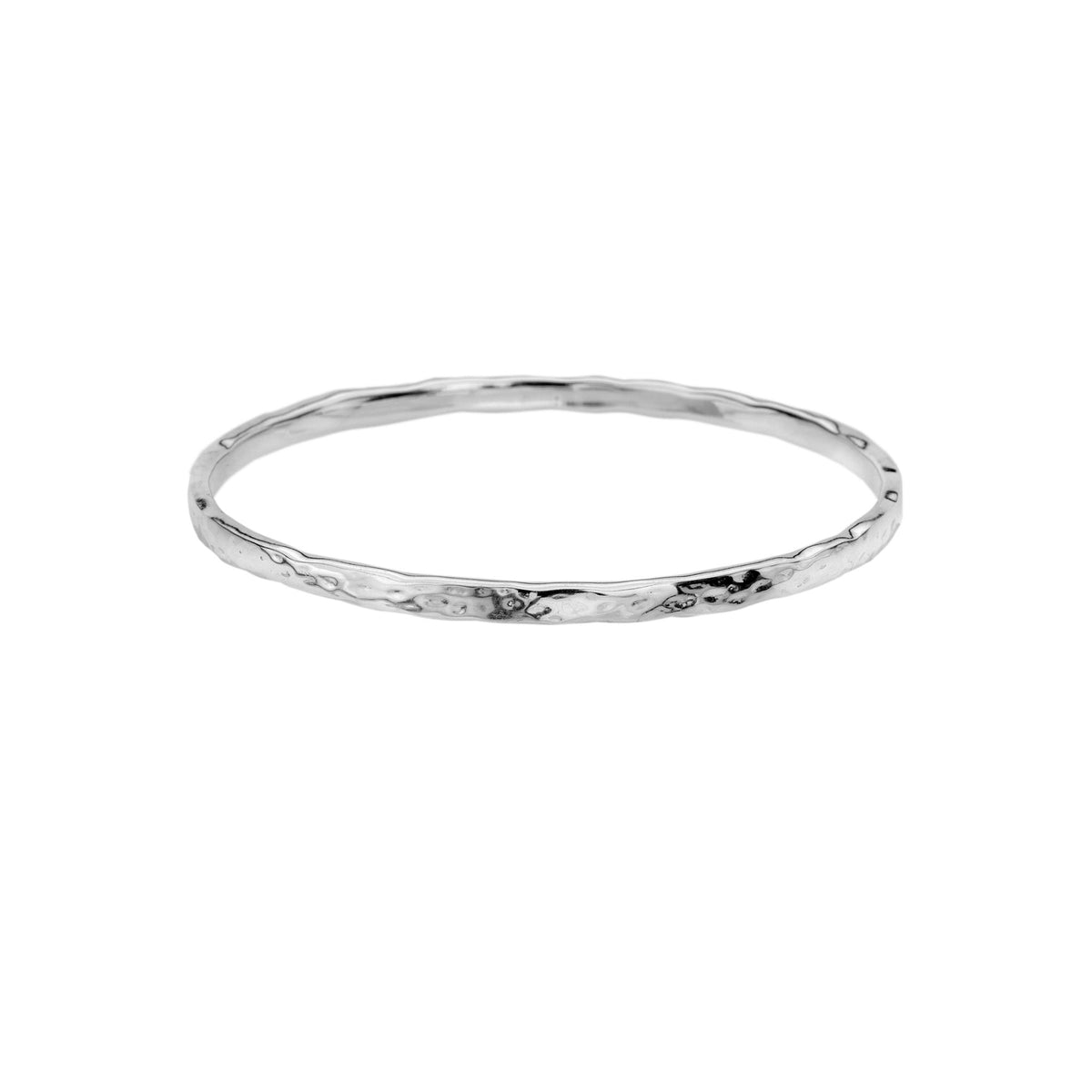 Hammered Silver Bangle