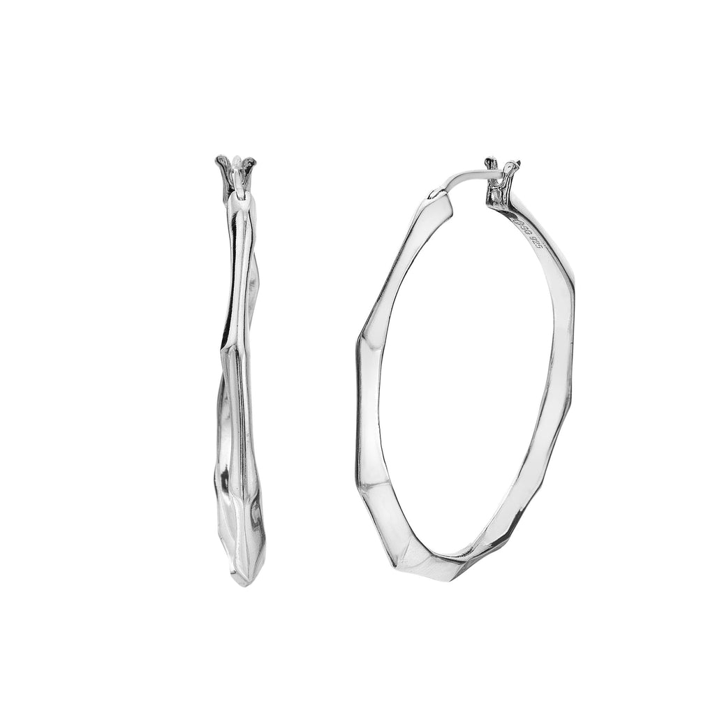 Mor stone maxi hoop - SilverOrigins