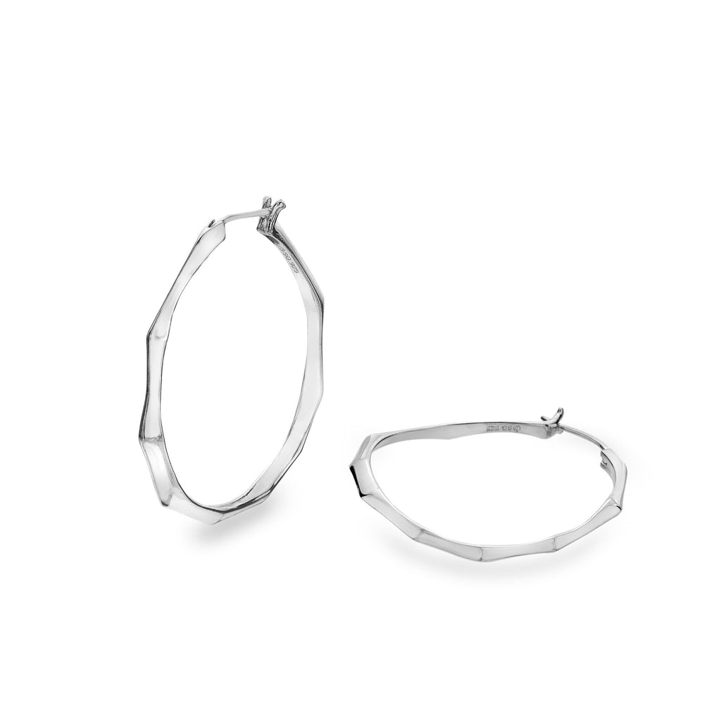 Mor stone maxi hoop - SilverOrigins