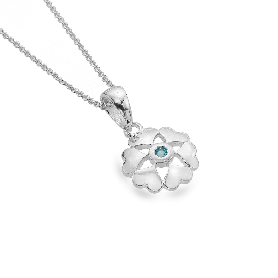 Topaz Love Flower Pendant