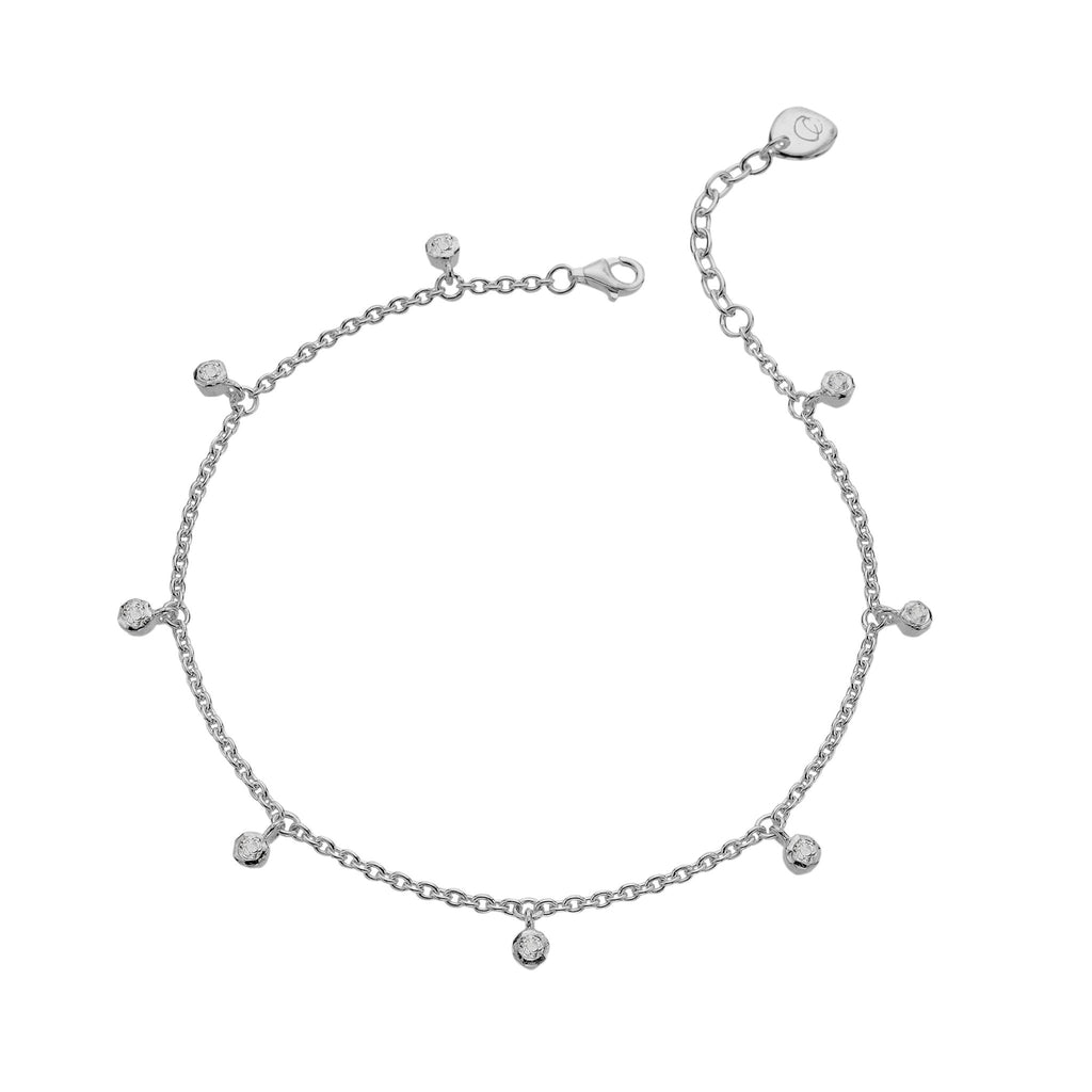 White topaz sennen anklet - SilverOrigins