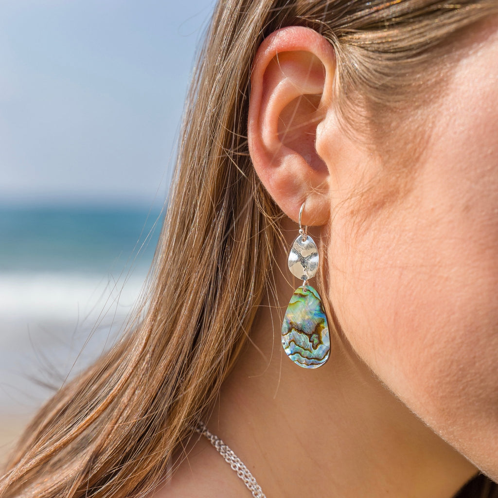 Abalone beach earrings - SilverOrigins