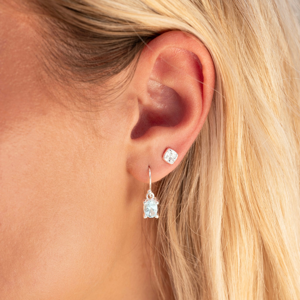 Aquamarine cove earrings - SilverOrigins