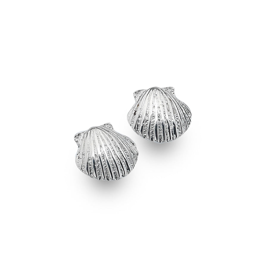 Medium Scallop Shell Necklace ~ Sterling Silver main image 0