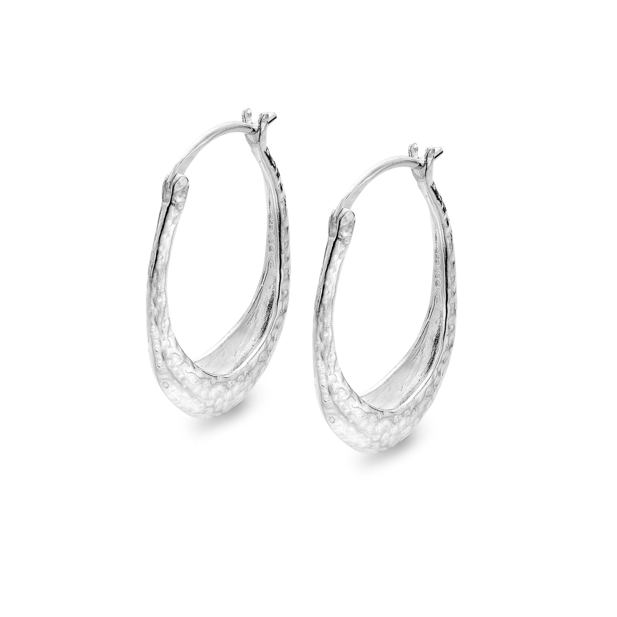 Mangly Hoops - Choice of 6 sizes. Handmade. Hammered. Oxidized Sterlin –  jNic Designs