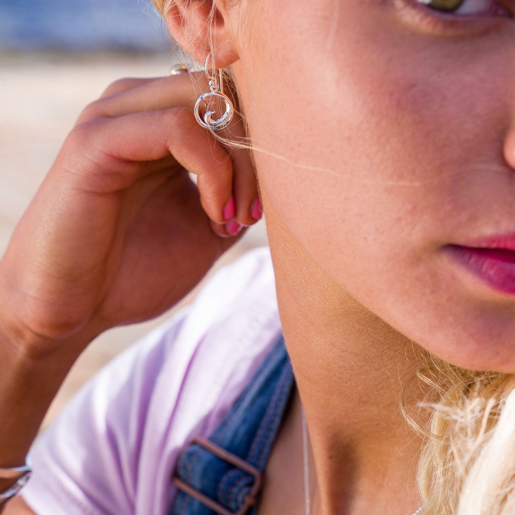 Cornish Wave Earrings - SilverOrigins