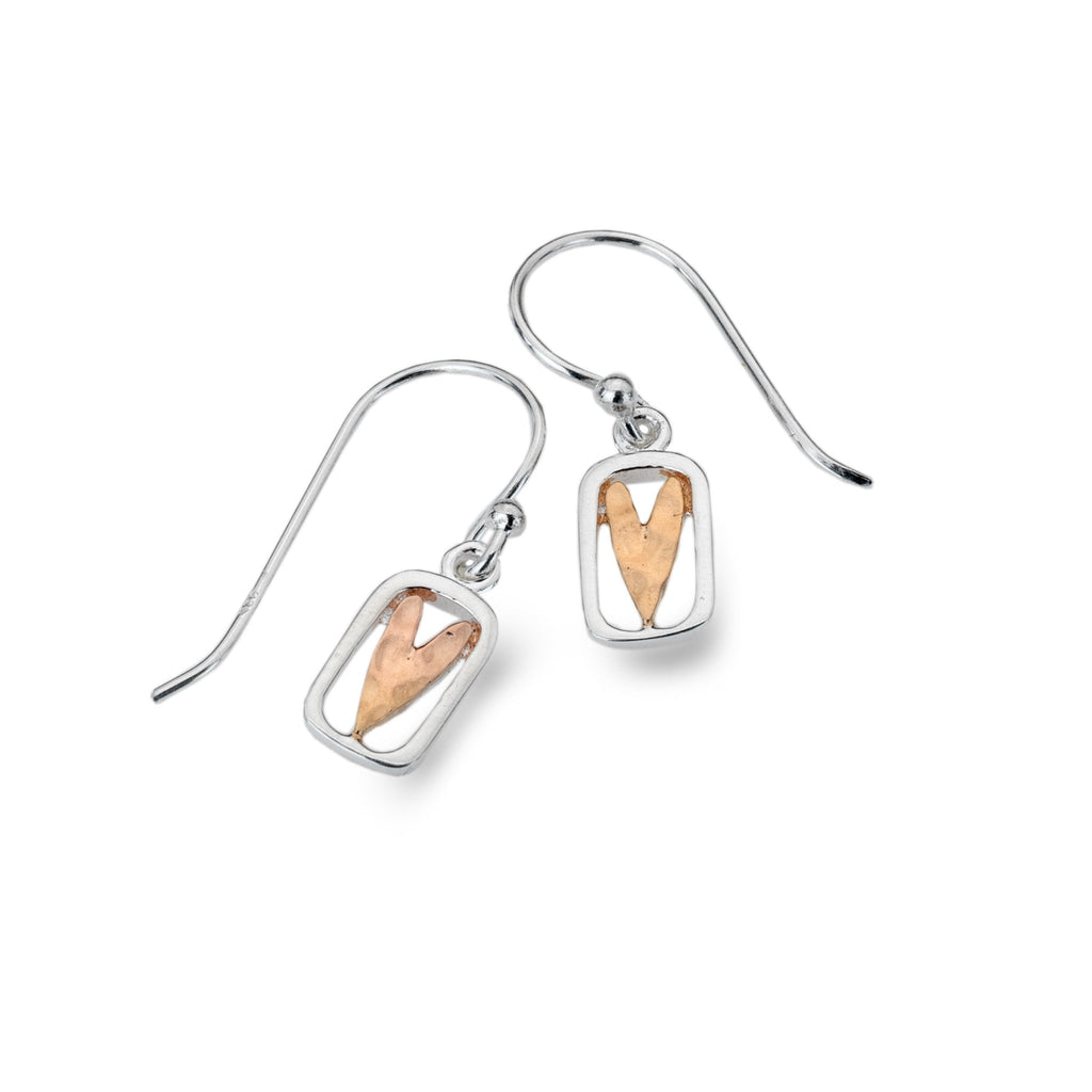 Dainty heart earrings - SilverOrigins