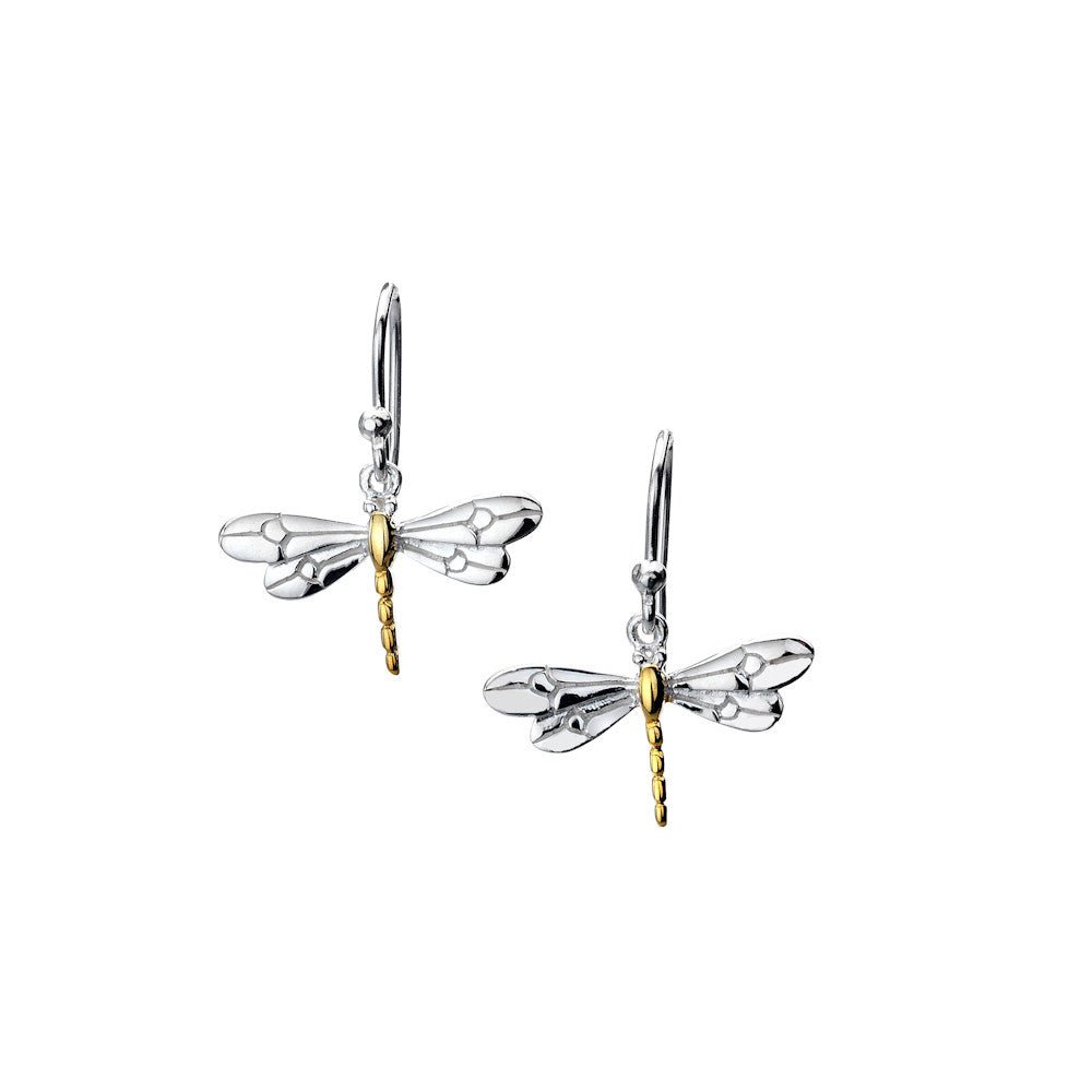 Dragonfly Drop Earrings - SilverOrigins