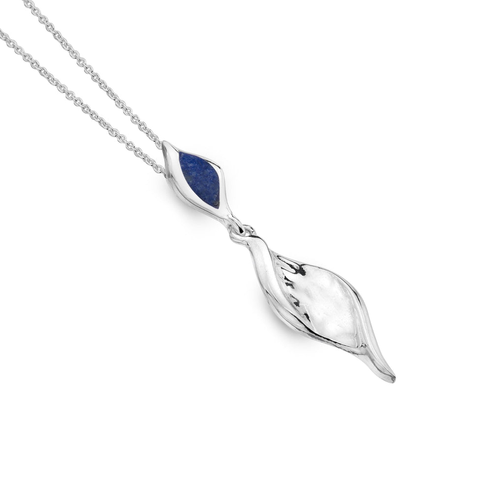 Ebb And Flow Lapis Pendant - SilverOrigins