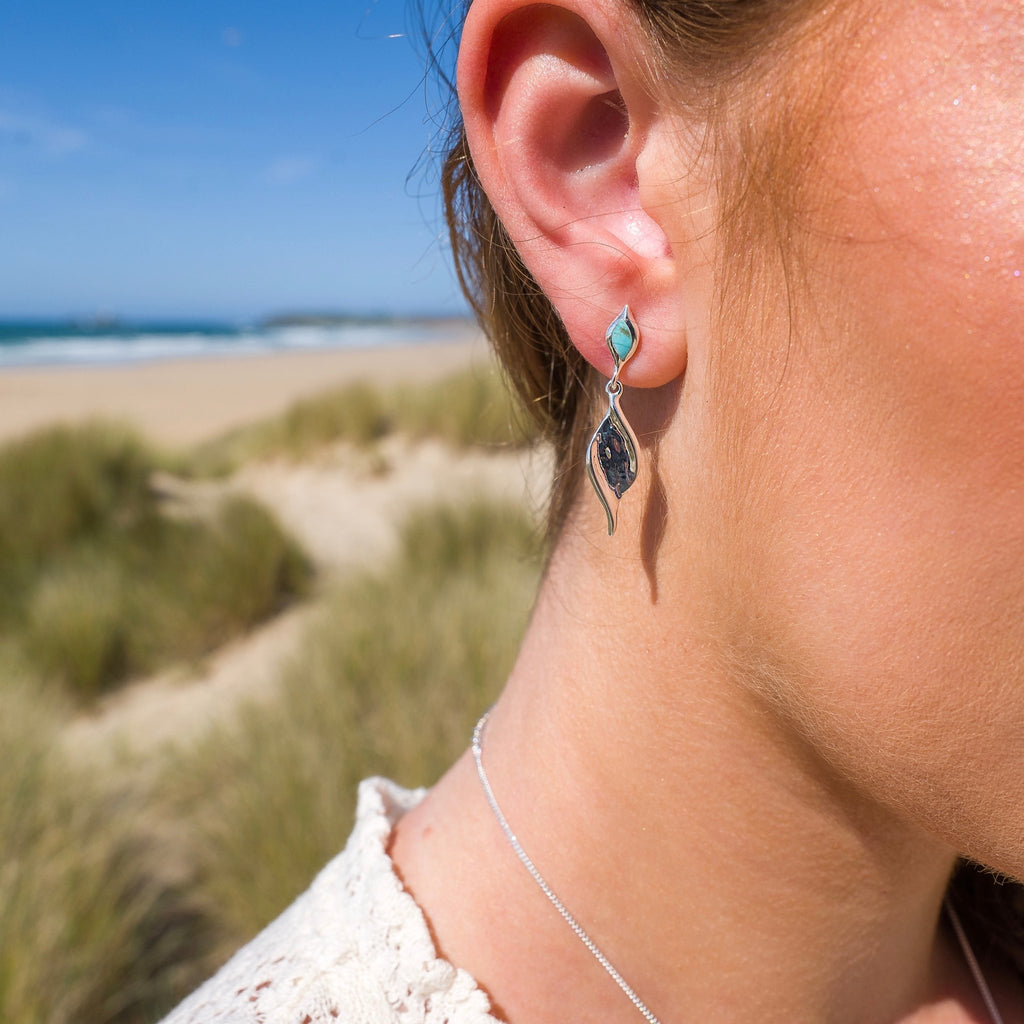 Ebb and flow turquoise earrings - SilverOrigins
