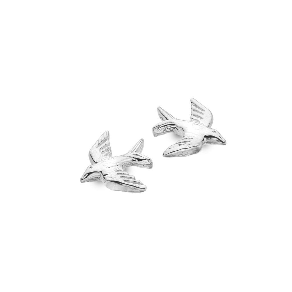 Flying swallow studs - SilverOrigins
