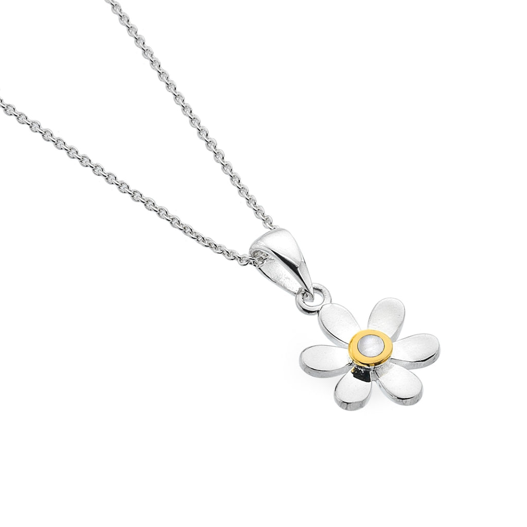 June birthstone daisy pendant - SilverOrigins