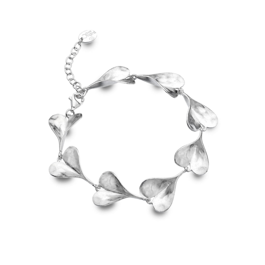 Leaf Heart Bracelet - SilverOrigins