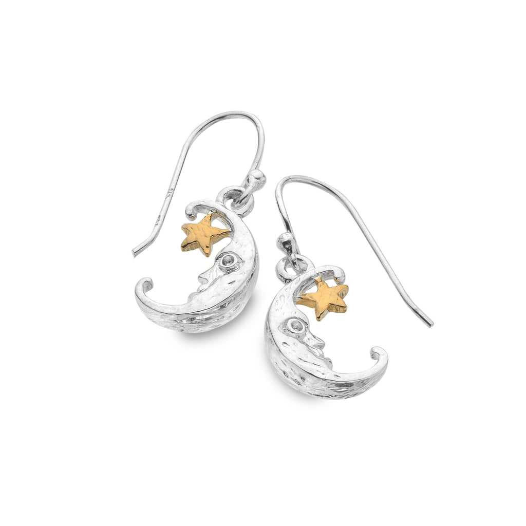 Moon and star earrings - SilverOrigins