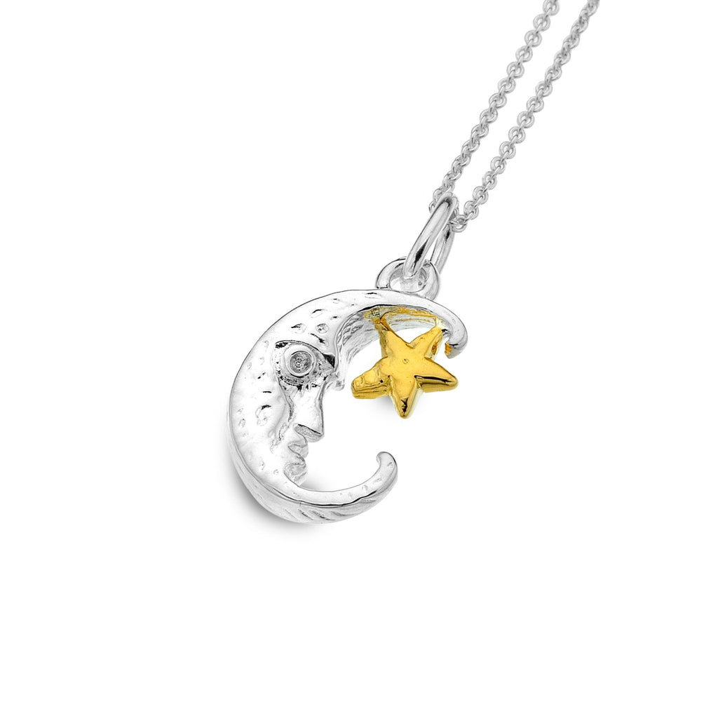Moon and star pendant - SilverOrigins