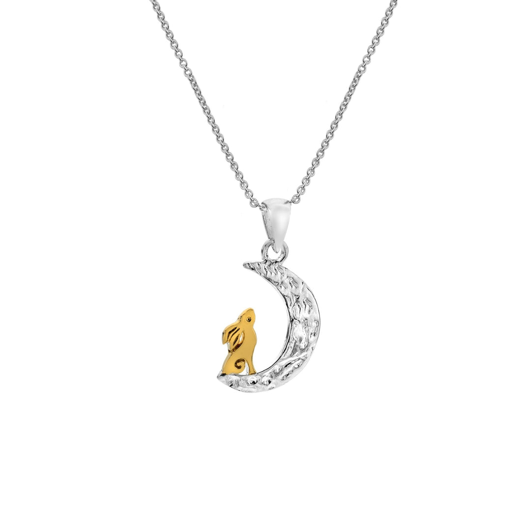 Mystical hare moon pendant