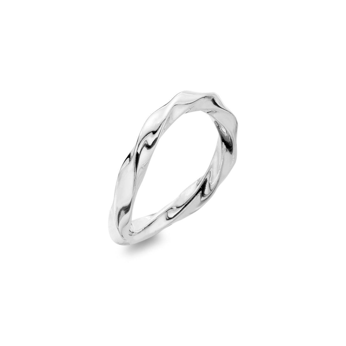 Organic Twisting Swirl Ring in Sterling Silver