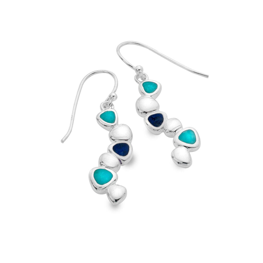 Pebble stream earrings - SilverOrigins