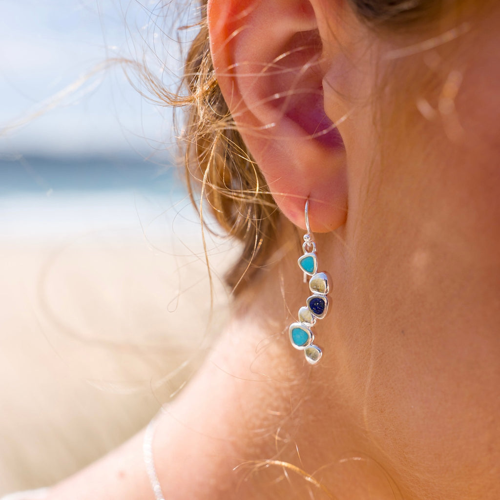Pebble stream earrings - SilverOrigins