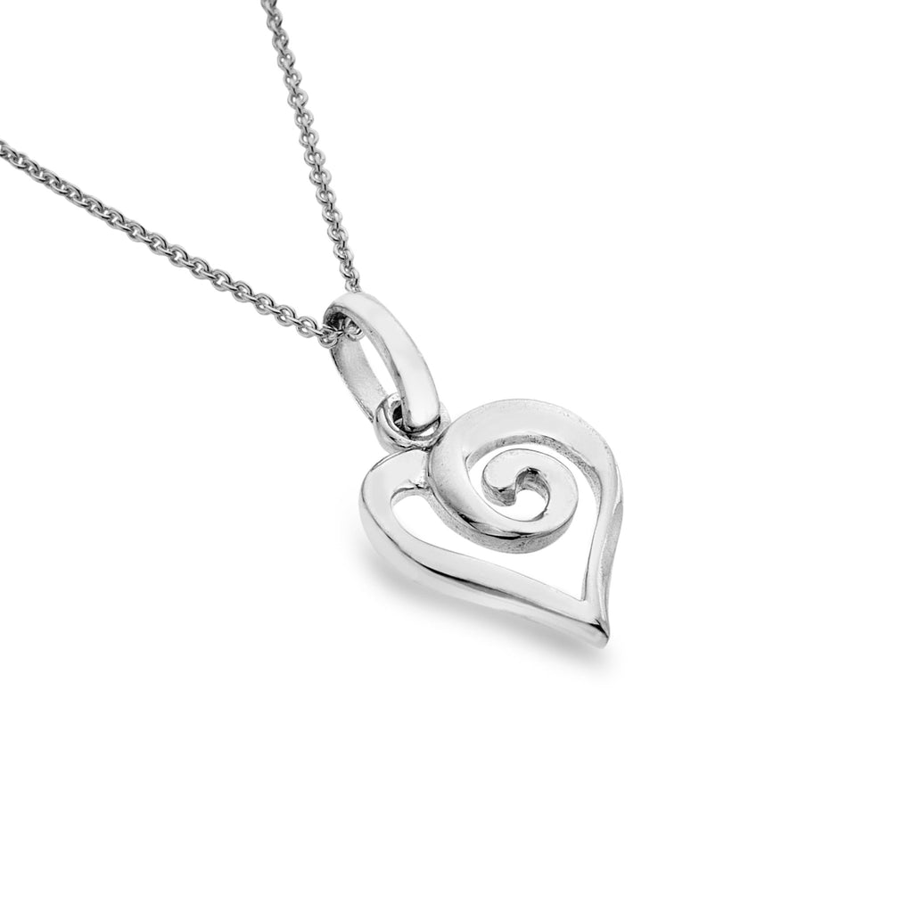 Spiral heart pendant - SilverOrigins