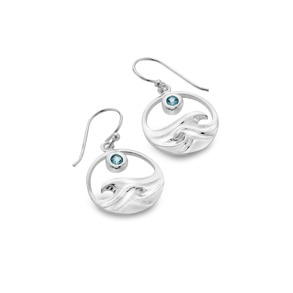 Topaz surf earrings - SilverOrigins