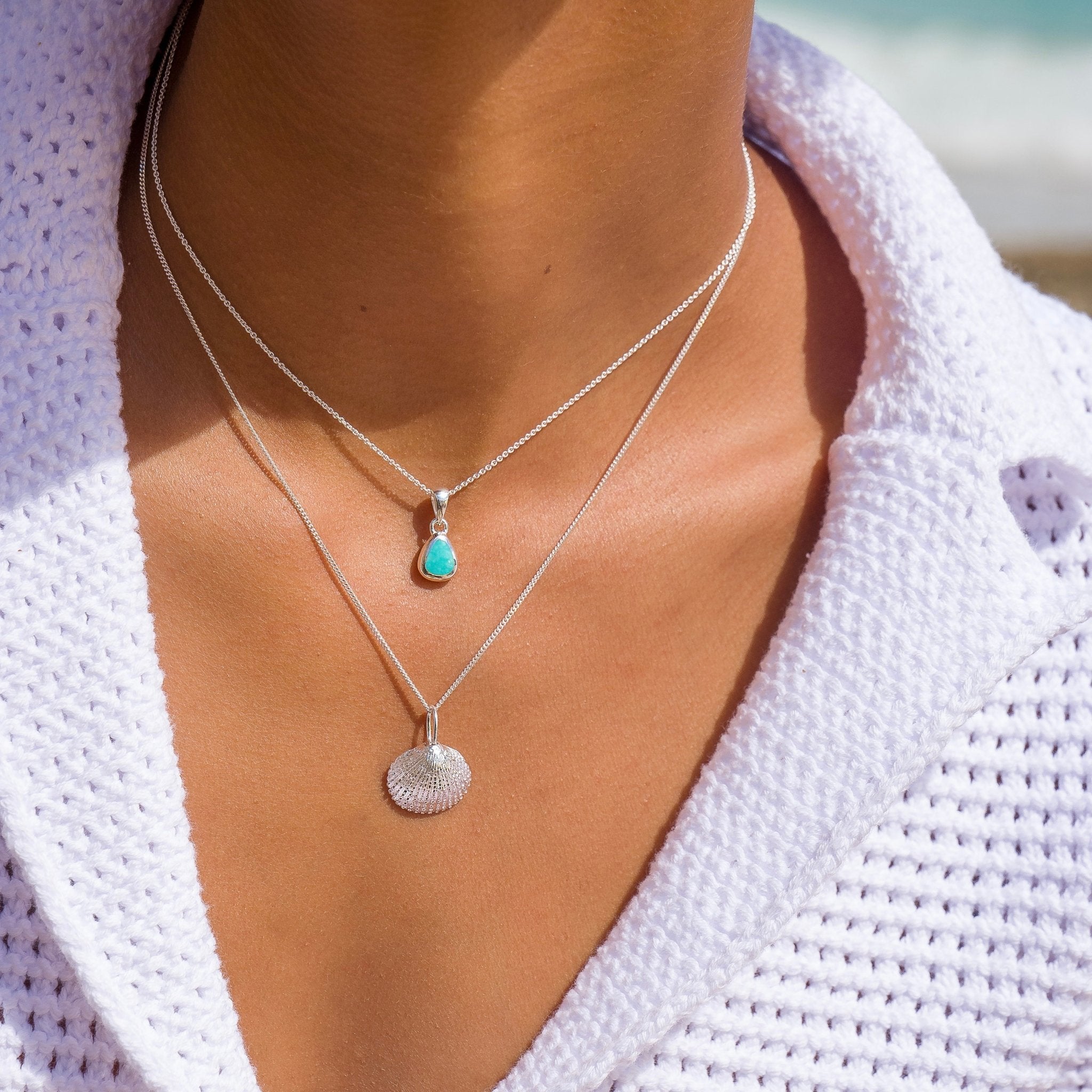 Turquoise Pebble Pendant - Main Image