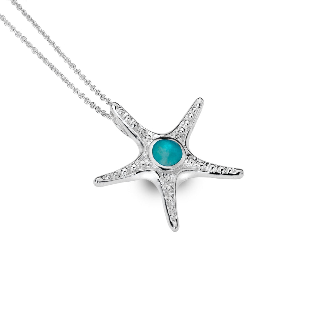 Turquoise Starfish Pendant - SilverOrigins