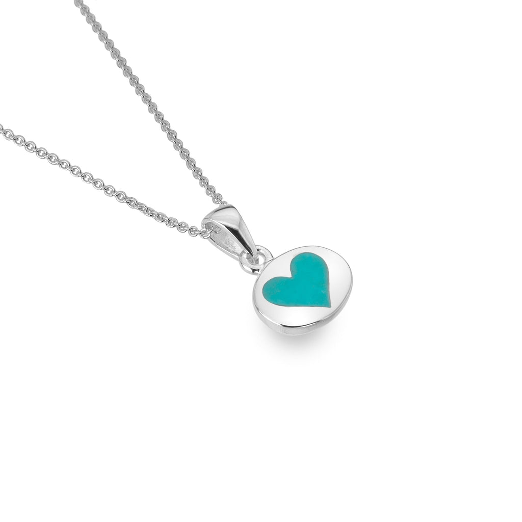 Turquoise sweetheart pendant - SilverOrigins