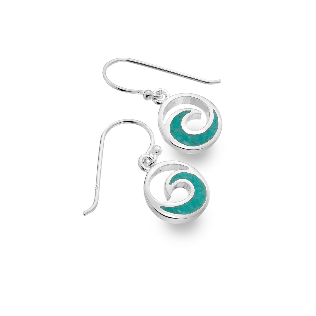 Turquoise wave earrings