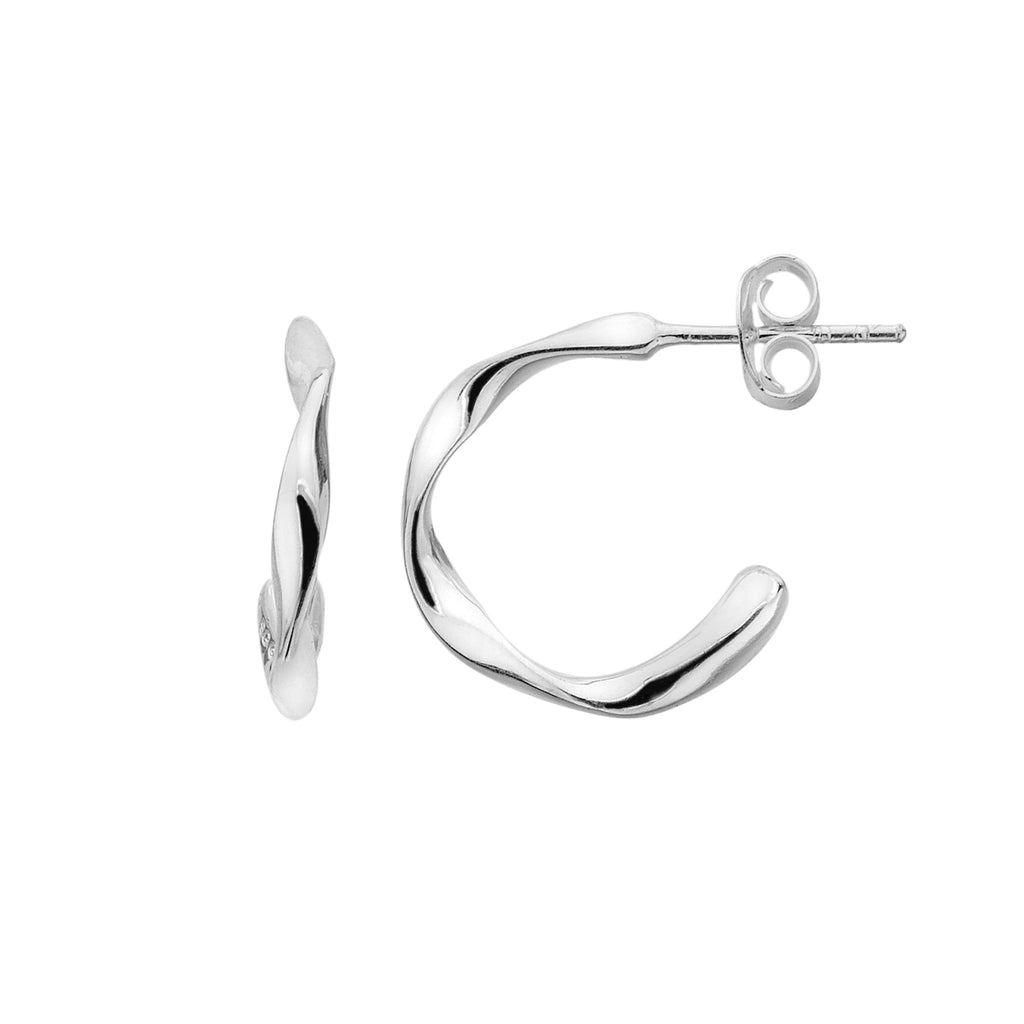 Twisting mini hoops - SilverOrigins