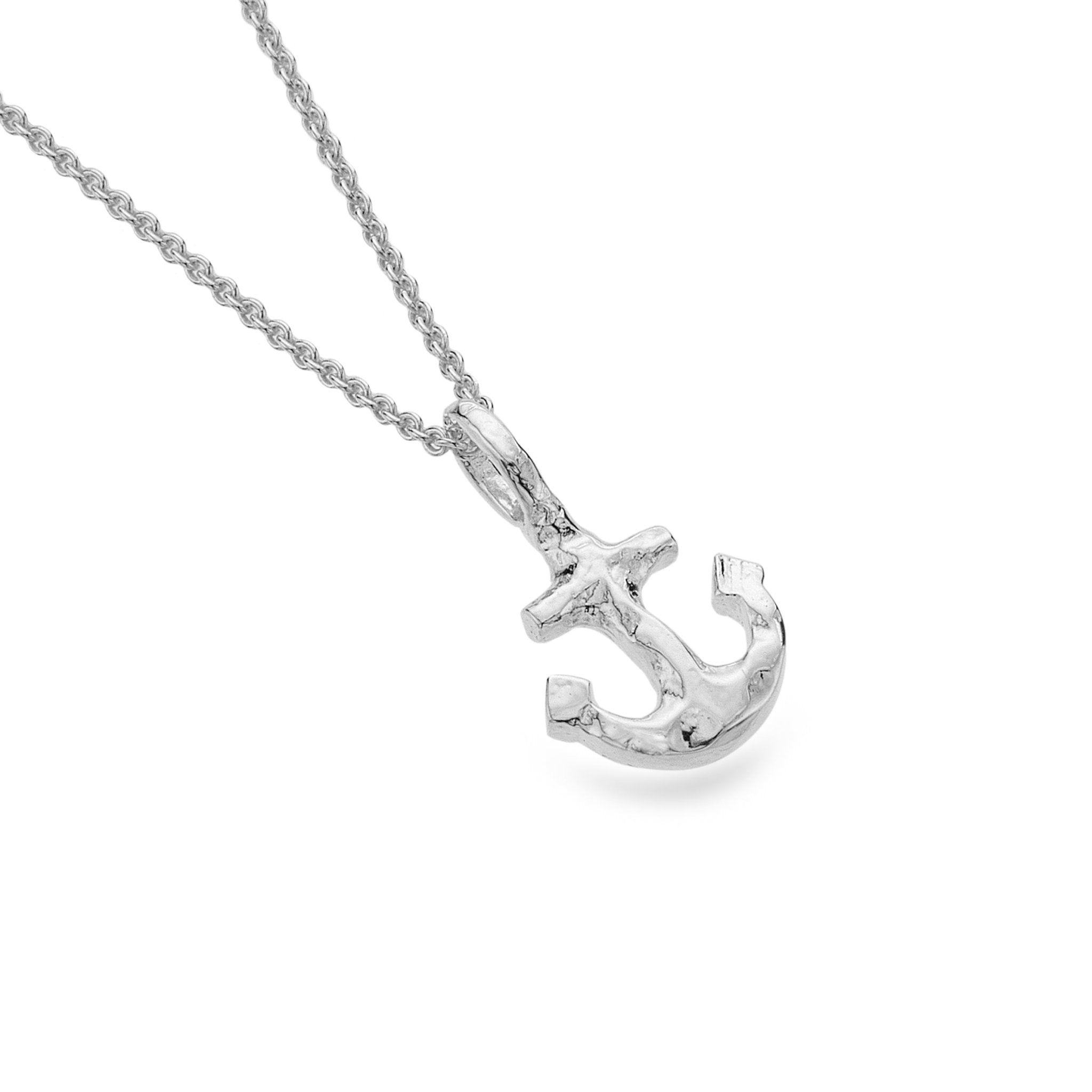 DianaL Boutique Nautical Anchor Pendant Necklace & Earring Set | Silvertone With 24 Inch Stainless Steel Chain
