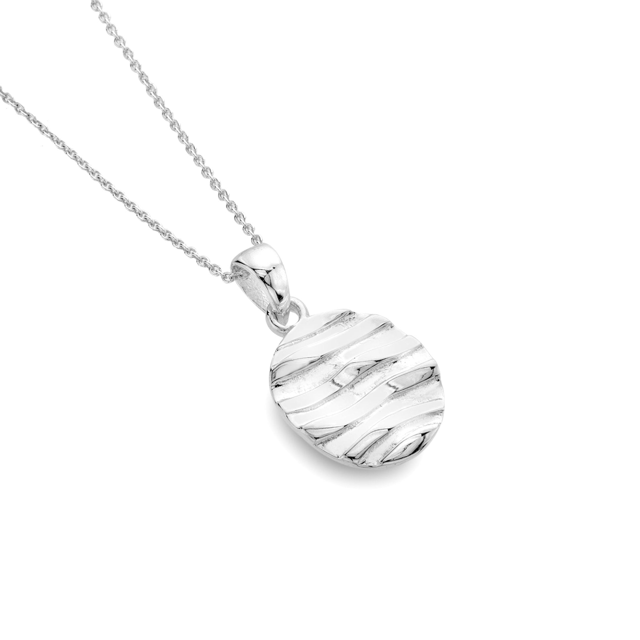 Ocean Ripples Pendant Necklace, Sterling Silver, Designed in