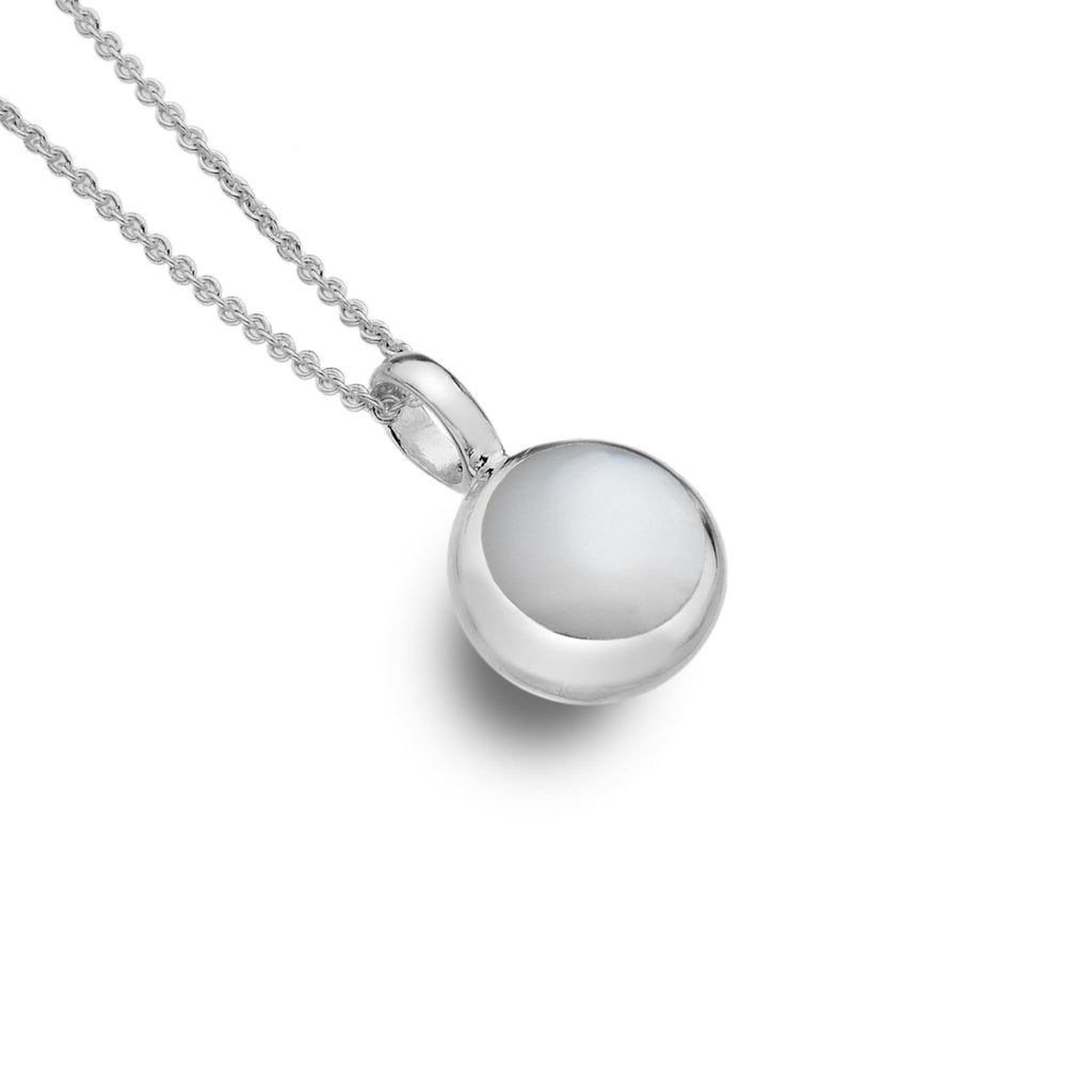 White mother of pearl pendant - SilverOrigins